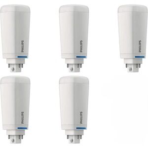 Pack of 5 PHILIPS LED PL-C CFL Replacement Light Soft White (2700K) G24Q GX24